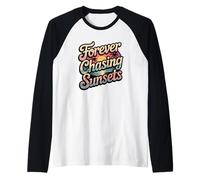 Forever Chasing Sunsets Raglan Baseball Tee