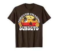 Forever Chasing Sunsets Sunset Graphic Summer Beach Vacation T-Shirt