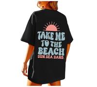 Forever Chasing Sunsets T Shirt Sunset Palm Tree Shirt Summer Beach Vacation Tops women oversized graphic tees 2025 New Blouses for Women UK Tops for Women UK