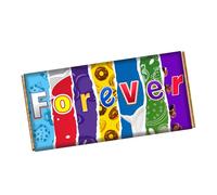 Forever Chocolate Bar Wrapper Novelty Gift Present For Lover Partner Wife Husband Mom Dad On Valentines Day Birthday Xmas CH-9087 (without chocolate bar (wrapper only))