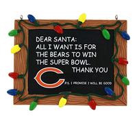 Forever Collectibles Chicago Bears Official NFL 3 inch x 4 inch Chalkboard Sign Christmas Ornament
