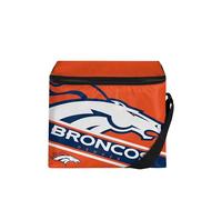 Forever Collectibles CONFBLGSTP6DB Denver Broncos NFL Big Logo Stripe 6 Pack Cooler