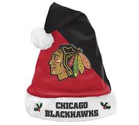Forever Collectibles FOCO Chicago Blackhawks 2020 Basic Santa NHL Santa Hat, One Size