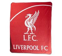 Forever Collectibles Liverpool FC Crest Fleece Blanket, Red/White, 127 x 152 Cm