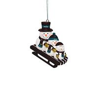 Forever Collectibles UK JACKSONVILLE JAGUARS SNOWMEN SLEDDING ORNAMENT