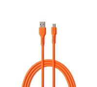 FOREVER Colorum USB to USB C Cable 3A Orange - 1.8m USB A to USB C Charging and Data Sync Cable 2.0 480 Mbps - USB A USB C Charger Cable for Smartphones Tablets and Laptops