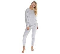 Forever Dreaming Ladies Shimmer Fleece Twosie Pyjama Set Grey XL