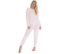 Forever Dreaming Ladies Shimmer Fleece Twosie Pyjama Set Pink L