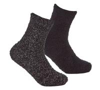 Forever Dreaming Women's Cosy Socks (2 Pairs) in Black | Size: 4-8 Forever Dreaming Black 4-8