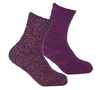 Forever Dreaming Women's Cosy Socks (2 Pairs) in Purple | Size: 4-8 Forever Dreaming Purple 4-8