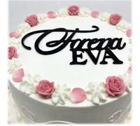 Forever Ever Black Wedding Cake Topper,Marriage Acrylic Decorative for Valentine's Day, Wedding, Bridal Shower, Confession, Engagement, Celebrations,Anniversary Party Cake Decoration