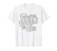 Forever Faithful to Him Value Graphic T-Shirt, Men, White, M