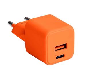 Forever Fast Sector Charger USB-A 18W QC / USB-C 30W PD Compact GaN, Orange