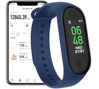 FOREVER Fitband SB-50 Smartband - Waterproof IP65, Heart-Rate Monitor, Calorie & Sleep Tracker, 10-Day Battery, Bluetooth 5.0 - Navy Blue, Fashionable sports watch