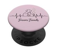 Forever Friends Dog Cat Heartbeat Line Pet Bond PopSockets Adhesive PopGrip