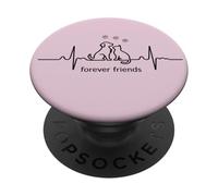 Forever Friends Dog Cat Heartbeat Line Pet Love PopSockets Adhesive PopGrip