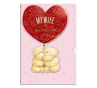 Forever Friends Wife Anniversary Floating Bears Card