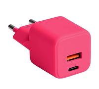 Forever GaN Sector Charger Dual Port USB 18W QC and USB-C 30W PD, Red