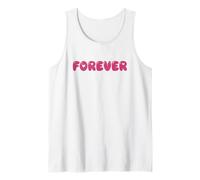 Forever in Cute Love Hearts Bubble Lettering Tank Top
