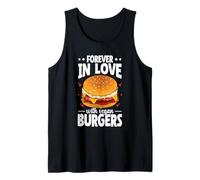 Forever in Love with Vegan Burgers Funny Plant Based Food Tank Top