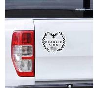 Forever in Our Hearts Charlie Kirk Bumper Sticker,Charlie Kirk True American Hero Sticker,Justice for C-Harlie K-irk Stickers,Justice Memorial Freedom USA Patriot Vinyl Car Truck Window Laptop Decal