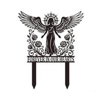 Forever In Our Hearts Inscribed Angel Plaque Designed For Cemetery Grounds Garden Pathways And Remembrance Zones
