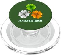 Forever Irish Shamrock Design, Ireland Flag Clover Graphic PopSockets PopGrip for MagSafe