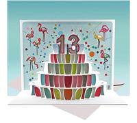 Forever Laser Cut Pop Up Card Age 13 Birthday Cake - POP143