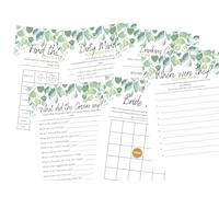 Forever Lily Hen Party Games - 60 Game Pack - 6 Games for each Hen - 10 Guest Pack - Bridal Shower/Hen Party Botanical/Eucalyptus Design - Hen Night - Hen Do Games