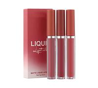 Forever Lipstick Makeup 3 Color Mattes Lip Glaze Set Mattes Waterproof Non Stick Cup Air Velvet Lip Gloss Lipstick Set 5ml Cargo Lip Gloss