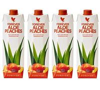 Forever Living Aloe Peaches 100% Natural Pure Juice for Drinking 4 x 1 Litre (New Stock)