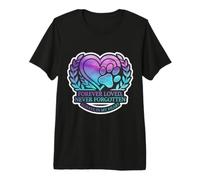 Forever Loved Never Forgotten Pet Memorial Dog Cat Paw Owner Premium T-Shirt