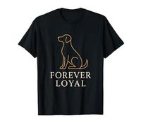 Forever Loyal Minimal Dog Line Art Pet Lover T-Shirt
