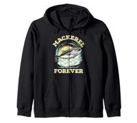 Forever Mackerel Fishing Costume Fisherman Love Fish Zip Hoodie