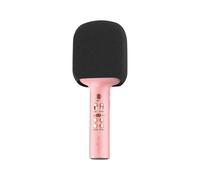 FOREVER MaxLife MXBM-600 Bluetooth Microphone with Speaker, Pink Wireless Speaker with Microphone, 3 W, Compatible with iPhone, Android, 1200 mAh Battery, Portable Music Machine for Children, Adults