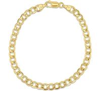 Forever Mine Fine Jewellery Company 9 ct Yellow Gold Hollow 5 mm Curb Chain Bracelet of Length 19 cm/7.5 Inch