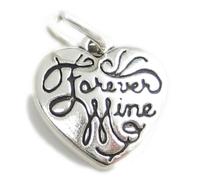 Forever Mine sterling silver small heart charm .925 x 1 Love charms