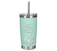 Forever My Friend Green Stainless Steel Travel Tumbler with Straw