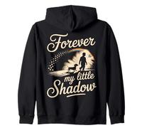 Forever My Little Shadow Dachshund Silhouette Quote Zip Hoodie