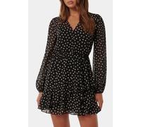 Forever New Esra Button Front Mini Dress Black Savona Spot size 14 | Mini Dresses Outlet | Women | Black 14