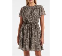 Forever New Nahla Flutter Sleeve Mini Sepia Leopard size 10 | Mini Dresses Outlet | Women | Brown 10