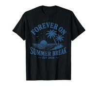 Forever On Summer Break Est 2026 Retro Tropical Beach Lover T-Shirt