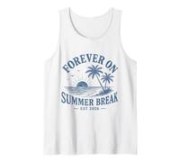 Forever On Summer Break Est 2026 Retro Tropical Beach Lover Tank Top