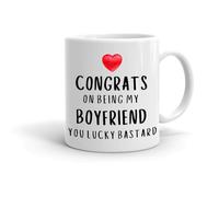 Forever Personal Designs Congrats On Being My Boyfriend Funny Valentines Day Mug 11oz