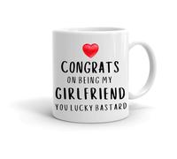 Forever Personal Designs Congrats On Being My Girlfriend Funny Valentines Day Mug 11oz
