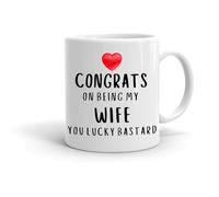 Forever Personal Designs Congrats On Being My Wife Funny Valentines Day Mug 11oz