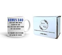 Forever Personal Designs Fathers Day Stepdad Bonus Dad 'You May Not Have Given Me Life But You Made My Life Better' Stepchild 11oz Mug with Gift Box