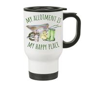 Forever Personal Designs My Allotment is My Happy Place 14oz Allotment Travel Mug