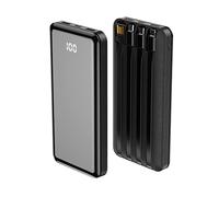 Forever Powerbank TB-411 ALLin1 10000 mAh Black with USB-C + Lightning + Micro USB Cable