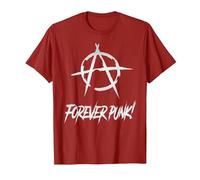 Forever Punk!, Punks, Punk Rock, Anarchy T-Shirt, Men, Cranberry Red, X-Large
